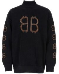 Balenciaga - High-Necked Long-Sleeved Sweater - Lyst
