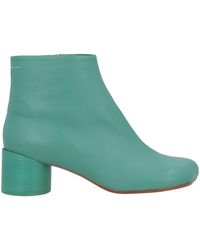 MM6 by Maison Margiela - Minimalist Genuine Leather Ankle Boots - Lyst