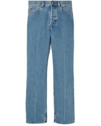 Gucci - Logo Patch Low-Rise Straight-Leg Jeans - Lyst