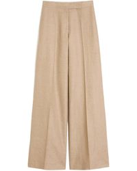 Max Mara - Denim-Effect Straight-Leg Trousers - Lyst