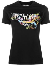 Versace Jeans Couture - Logo-Print Cotton T-Shirt - Lyst