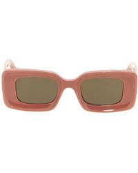 Loewe - Rectangle Frame Sunglasses - Lyst