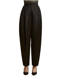 KHAITE - Front Pleated Trousers - Lyst