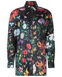 Gucci - Printed Long-Sleeve Twill Shirt - Lyst