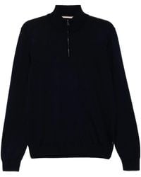 BOSS - Boss Half-Zip Knitted Jumper - Lyst