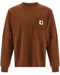 Sacai - Capsule Pocket Long Sleeve T-Shirt - Lyst