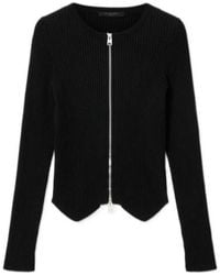 AllSaints - Ribbed Cruz Cardigan - Lyst
