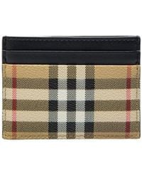 Burberry - Check-Print Card Holder - Lyst