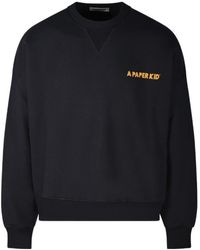 A PAPER KID - Logo-Print Cotton Sweatshirt - Lyst