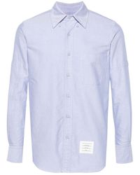 Thom Browne - Rwb Striped Long-Sleeved Shirt - Lyst
