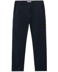 Stone Island - Logo Patch Trousers - Lyst