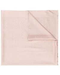 Ferragamo - Gancini-Print Frayed Scarf - Lyst