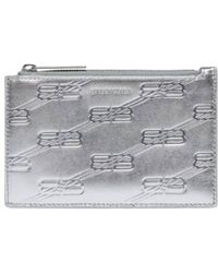 Balenciaga - Portamonete Lungo E Portacarte Embossed Monogram - Lyst