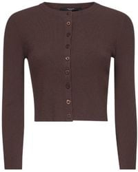Weekend by Maxmara - Cropped Knitted Cardigan - Lyst