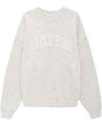 Anine Bing - Leopard-Pattern Logo Sweatshirt - Lyst