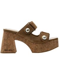 Jimmy Choo - Logo High-Heeled Sandals - Lyst