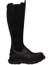 McQueen - Round-Toe Knee-High Boots - Lyst