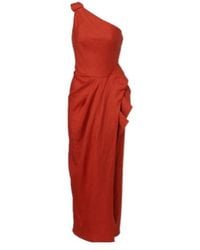 Johanna Ortiz - One-Shoulder Linen Gown - Lyst
