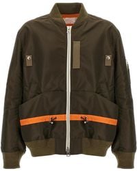 Sacai - Zipped Twill Bomber Jacket - Lyst