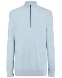 BOSS - Hbb Ebrando Zipped Crew Neck Jumper - Lyst