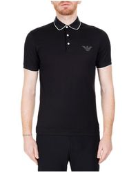 Emporio Armani - Eagle Logo Pattern Polo Shirt - Lyst