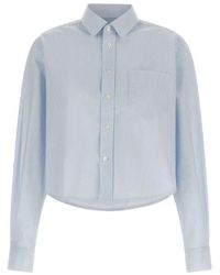 Ami Paris - 'Ami De Coeur' Cropped Shirt - Lyst