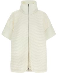 Herno - Wave-Effect Padded Poncho - Lyst