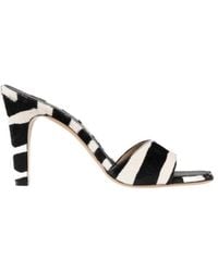 Ferragamo - Ferragamo Tatiana 95 Printed Heeled Sandals - Lyst