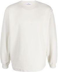 Stone Island - Logo-Embroidered Cotton Sweatshirt - Lyst