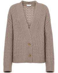Malo - Cable-Knit V-Neck Cardigan - Lyst