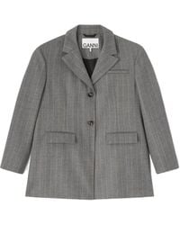 Ganni - Pinstripe Blazer - Lyst