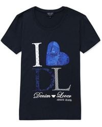 Armani Jeans - Round-Necked Logo T-Shirt - Lyst