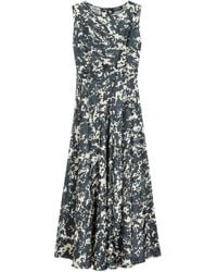 Max Mara - Silk Printed Martina Midi Dress - Lyst