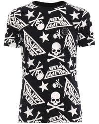Philipp Plein - T-Shirt With Round Neck And Short Sleeves - Lyst