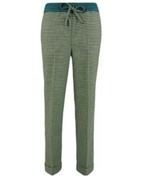 P.A.R.O.S.H. - Fine-Check Tapered Cropped Trousers - Lyst
