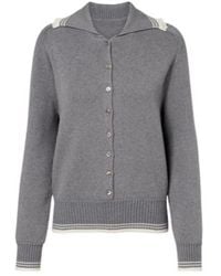 Magda Butrym - Crochet-Trimmed Cotton And Cashmere Polo Sweater - Lyst