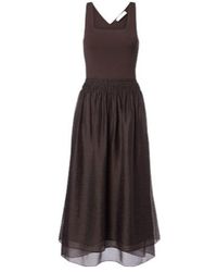 Vince - Pleated Rib-Knit Midi Dress - Lyst