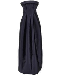 Alberta Ferretti - Sleeveless Mikado Evening Dress - Lyst