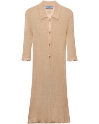 ワンピース PRADA Sand Cotton Polo Dress 977470a9daa95fecc0c04fb78c7480