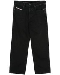 DIESEL - D-Macro Mid-Rise Straight-Leg Jeans - Lyst