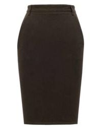 Saint Laurent - Mid-Rise Denim Pencil Skirt - Lyst