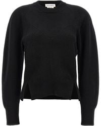 McQueen - Chevron Corset Crewneck Jumper - Lyst