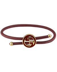 Gucci - Bracelet With Enamel Round Interlocking G - Lyst