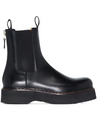 R13 - Contrast-Stitch Chelsea Boots - Lyst
