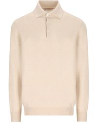Brunello Cucinelli - Polo-Collar Knitted Sweater - Lyst