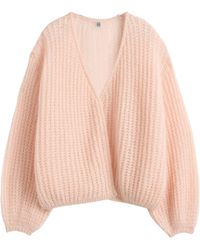 TOTEME - Totême Puff-Sleeved Drop Shoulder Cardigan - Lyst
