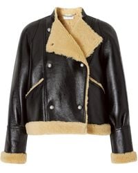 Altuzarra - Kenny Shearling-Trimmed Leather Coat - Lyst