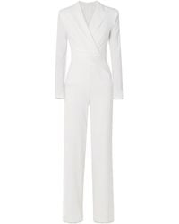 Talbot Runhof - Long-Sleeve Wrap-Design Jumpsuit - Lyst