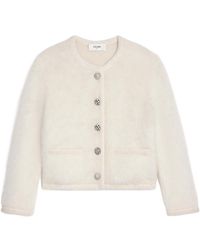 Celine - Brushed Mohair Cardigan - Lyst
