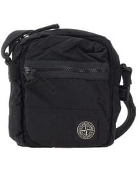 Stone Island - Logo Patch Zipped Crossbody Bag - Lyst